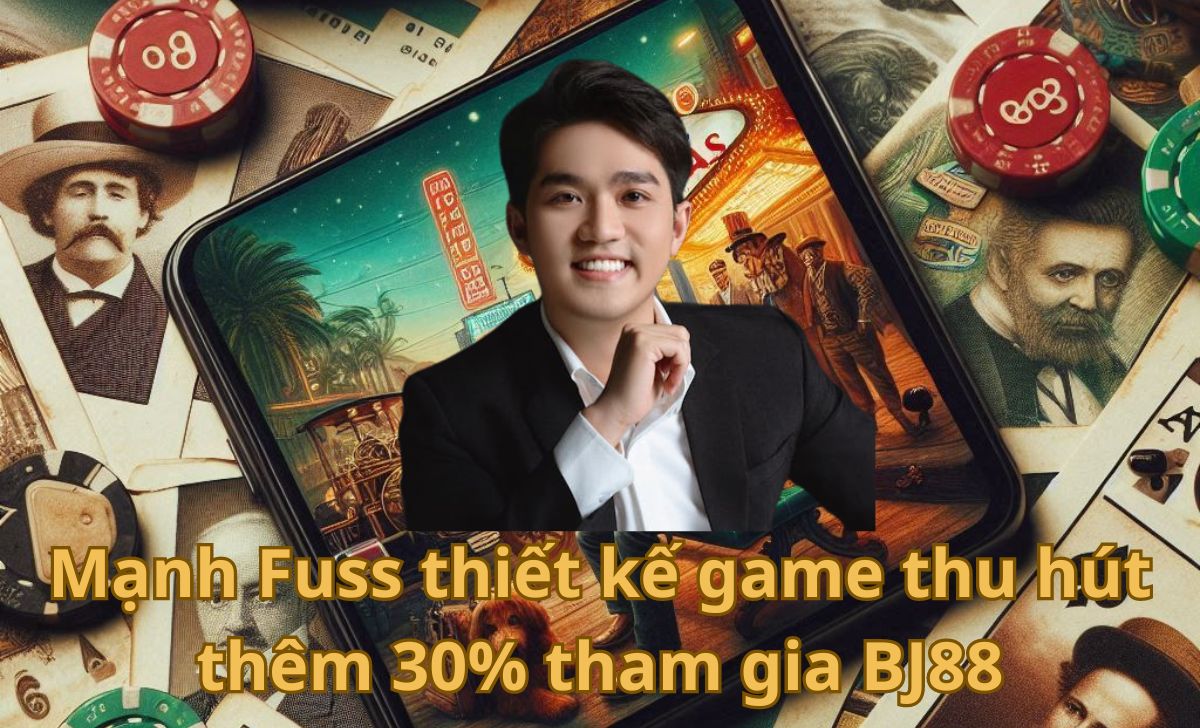 Mạnh Fuss thiết kế game hấp dẫn thu hút 30% người chơi mới tham gia BJ88